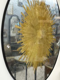 Contemporary Hollywood Regency Style Sunburst Mirrors Distressed Glass 2024 - 3477484