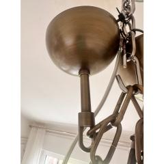 Contemporary Huge Rectangular Tronchi Murano Glass Burnished Chandelier - 4460489