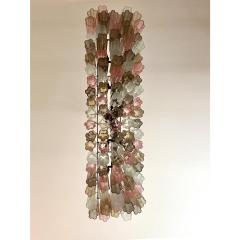 Contemporary Huge Rectangular Tronchi Murano Glass Burnished Chandelier - 4460492