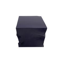 Contemporary Indigo Blue Lacquered Metal Side Table - 2071178