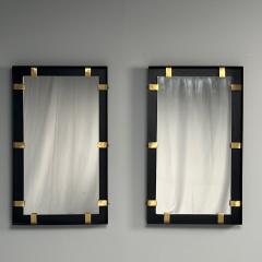 Contemporary Industrial Modern Rectangular Wall Mirrors Steel Brass 2020s - 3839754