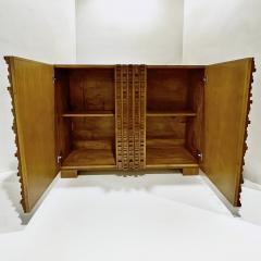 Contemporary Italian 2 Door Modern Cabinet Sideboard in Solid Carved Beech Wood - 3367663