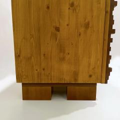 Contemporary Italian 2 Door Modern Cabinet Sideboard in Solid Carved Beech Wood - 3367667