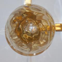 Contemporary Italian Amethyst Amber Murano Glass Post Modern Gold Brass Sconce - 2808963