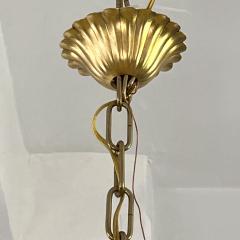 Contemporary Italian Art Deco Design Hand Made Gold Metal Tiered Leaf Chandelier - 3734433