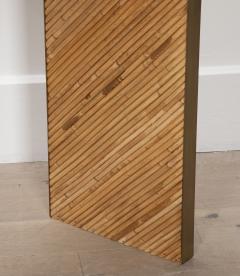Contemporary Italian Bamboo and Brass Console Table - 4331450