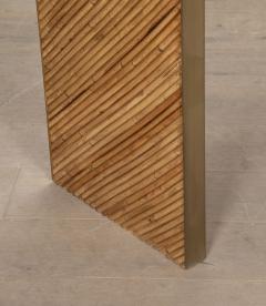 Contemporary Italian Bamboo and Brass Console Table - 4331451