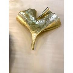 Contemporary Italian Brass Leaf Wall Sconce by Simoeng - 3530469