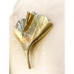 Contemporary Italian Brass Leaf Wall Sconce by Simoeng - 3530471