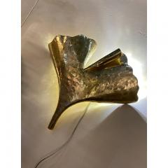 Contemporary Italian Brass Leaf Wall Sconce by Simoeng - 3530472