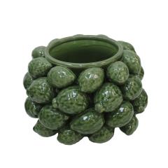 Contemporary Italian Ceramic Vase with Fruit Motifs - 3087663