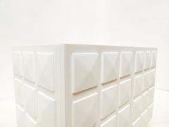 Contemporary Italian Chest in White Lacquered Wood Brass - 2702323