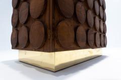 Contemporary Italian Chest in Wood and Brass - 2474874