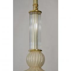 Contemporary Italian Crystal Pink Gold Cream White Murano Glass Pendant Light - 1455845