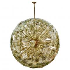 Contemporary Italian Custom Brass and Glass Flower Organic Sputnik Chandelier - 1350280