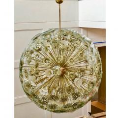 Contemporary Italian Custom Brass and Glass Flower Organic Sputnik Chandelier - 1350281
