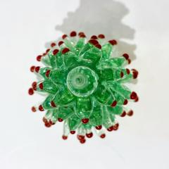 Contemporary Italian Emerald Green Red Murano Glass Christmas Tree Sculpture - 2837375