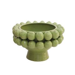 Contemporary Italian Fruit Bowl Ceramic Vase with Fruit Motifs - 3233909