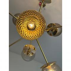 Contemporary Italian Gold Chandelier Sputnik in Style Murano Glass - 4207520