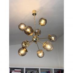 Contemporary Italian Gold Chandelier Sputnik in Style Murano Glass - 4207521