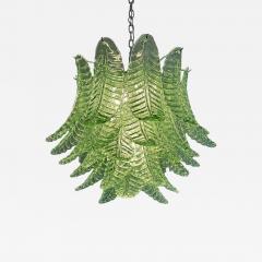 Contemporary Italian Green Felci Murano Glass Chandelier Green - 4630826