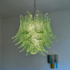 Contemporary Italian Green Felci Murano Glass Chandelier Green - 4735897