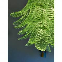 Contemporary Italian Green Felci Murano Glass Chandelier Green - 4735901