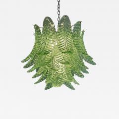 Contemporary Italian Green Felci Murano Glass Chandelier Green - 4739253