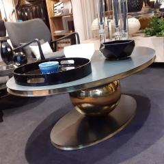 Contemporary Italian Iron and Brass Coffee Table or Center Table - 2042443