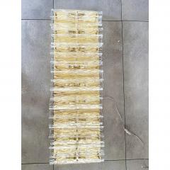 Contemporary Italian Luxury Brass Wall Sconce Murano Glass or Flush Mount - 4602889