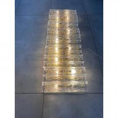 Contemporary Italian Luxury Brass Wall Sconce Murano Glass or Flush Mount - 4602891