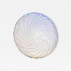 Contemporary Italian Milky White Swirls Murano Glass Flush Mount or Wall Sconce - 4306126