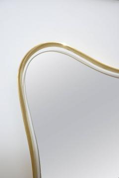 Contemporary Italian Minimalist Brass Mirror with Organic Undulating Frame - 639935