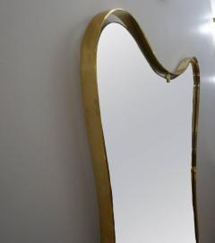 Contemporary Italian Minimalist Brass Mirror with Organic Undulating Frame - 639938