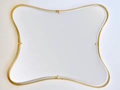 Contemporary Italian Minimalist Brass Mirror with Organic Undulating Frame - 639939