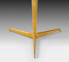 Contemporary Italian Pair of Side Tables in Carrara Marble and Brass - 3458442