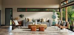 Contemporary Italian Round Green Blue Murano Glass Double Discs Totem Floor Lamp - 4136829
