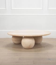 Contemporary Italian Travertine Coffee Table - 4331454