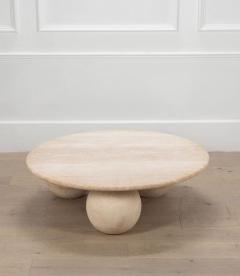 Contemporary Italian Travertine Coffee Table - 4331455