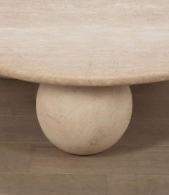 Contemporary Italian Travertine Coffee Table - 4331456