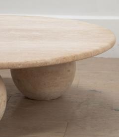 Contemporary Italian Travertine Coffee Table - 4331460