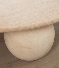 Contemporary Italian Travertine Coffee Table - 4331462