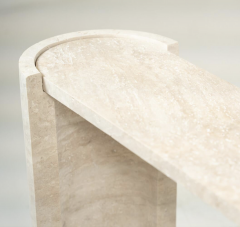 Contemporary Italian Travertine Console - 4114079