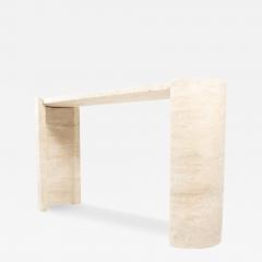 Contemporary Italian Travertine Console - 4115099