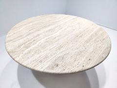 Contemporary Italian Travertine Dining Table in Beige - 2387751