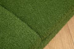Contemporary Italian Upholstered Bench in Hunter Green Boucl  - 4577208