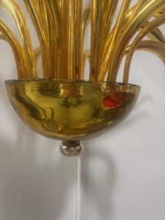 Contemporary Italian Venetian Murano Gilt Glass Chandelier - 4628845