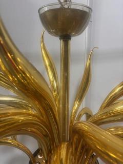Contemporary Italian Venetian Murano Gilt Glass Chandelier - 4628846