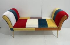 Contemporary Italian White Green Yellow Red Mondrian Upholstered Bench Banquette - 3068584