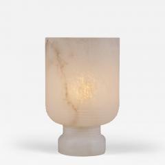 Contemporary Italian carved alabaster urn lamp - 3824026